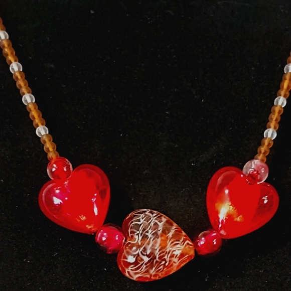 NEW Glass Lampwork Bead Necklace - Picture 5 of 10